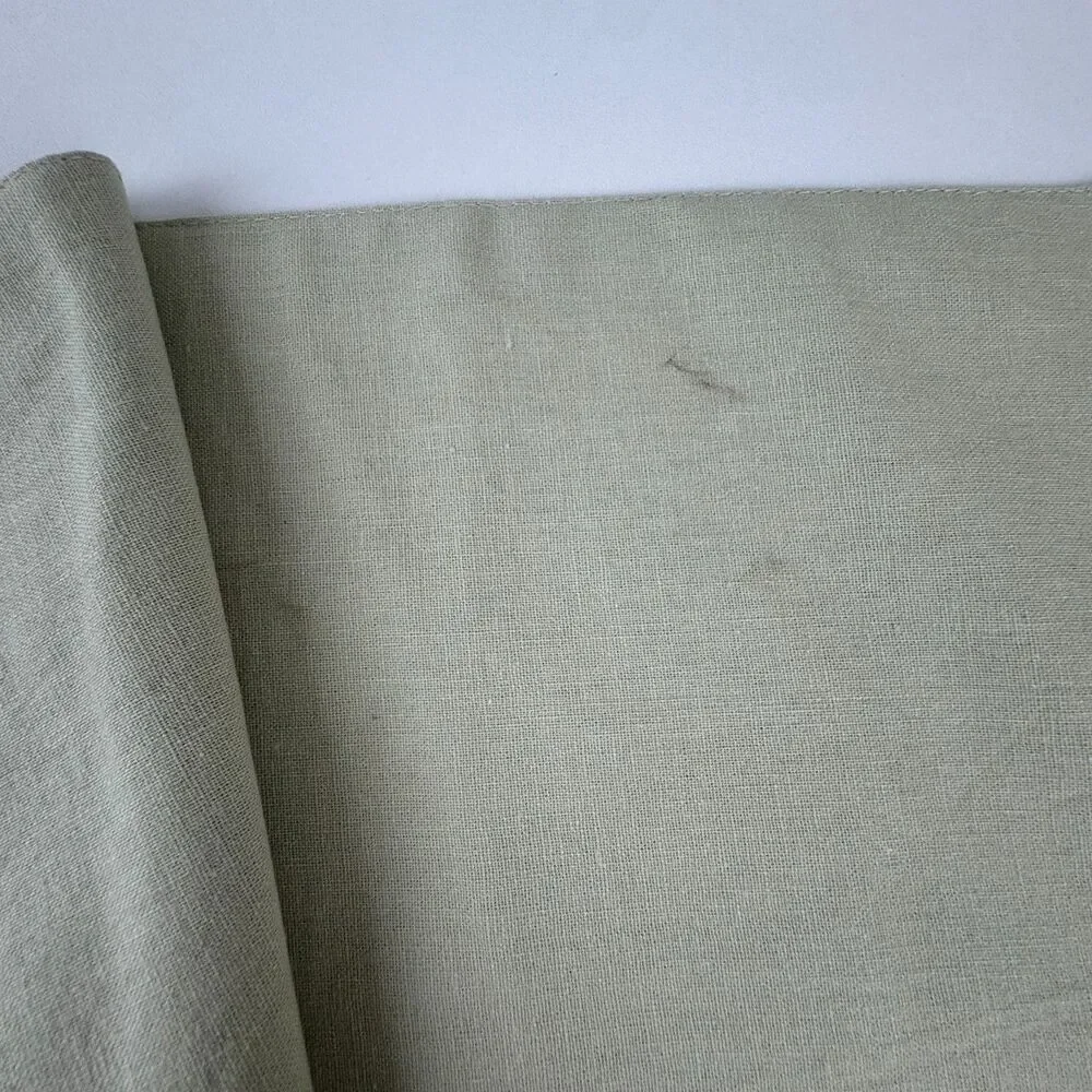 CB2 Twig Table Runner Natural Cotton Tan Black Modern Print 14 x 72